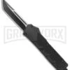 Rumble Black D/A OTF Auto Knife W/ Fuller - Two-Tone Plain Tanto