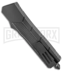Rumble Black D/A OTF Auto Knife W/ Fuller - Two-Tone Plain Tanto -Kershaw Store Rumble Black DA OTF Auto Fuller TT Tanto GX 38188 jr side large