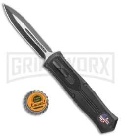 Rumble Black D/A OTF Auto Knife, RWB Skull - Dagger 2 Tone Plain -Kershaw Store Rumble Black DA OTF Auto RWB Skull Dagger TT GX 38193 jr bottlecap large