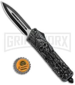 Rumble Steel Skull D/A OTF Digi Camo - Dagger Two Tone Plain -Kershaw Store Rumble Camo DA OTF Digi Camo Dagger TT GX 36951 jr bottlecap large