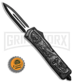 Grim Reaper / Banshee Automatic OTF Knife - Dagger Two Tone Plain -Kershaw Store Rumble Grim Reaper Banshee OTF Dagger Two Tone Plain GX 38172 td size large