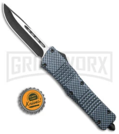 SDS Ultro Sim. Carbon Fiber OTF Auto Knife - Two Tone Drop Point -Kershaw Store Rumble Sim CF OTF Auto TT DP GX 38413 jr bottlecap large