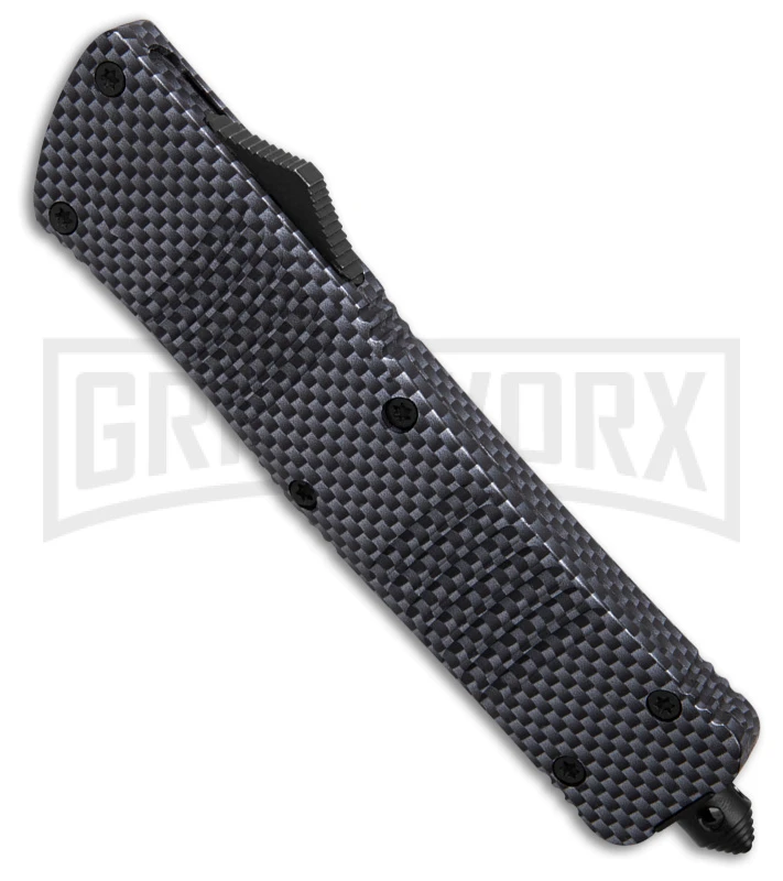 SDS Ultro Sim. Carbon Fiber OTF Auto Knife - Two Tone Dagger 3 SDS Ultro Sim. Carbon Fiber OTF Auto Knife - Two Tone Dagger - Image 2