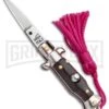 Italian Stiletto Brown Automatic Knife Pink Keychain - Flat Grind 2 Italian Stiletto Brown Automatic Knife Pink Keychain - Flat Grind -Kershaw Store SKM Italian Stiletto Keychain Auto Brown Pink Satin BHQ 102937 jr large