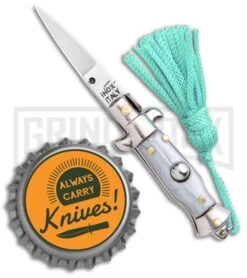 Italian Stiletto Gray Automatic Knife Teal Keychain - Flat Grind 9 Italian Stiletto Gray Automatic Knife Teal Keychain - Flat Grind -Kershaw Store SKM Italian Stiletto Keychain Auto Silver Teal Satin BHQ 102942 jr bottlecap large