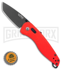 SOG Aegis AT Rescue Red Tanto Spring Assisted Knife - Black Plain -Kershaw Store SOG Aegis AT Spring Assisted Tanto Knife Rescue Red indigo GRN 3in Black BHQ 140881 td size large