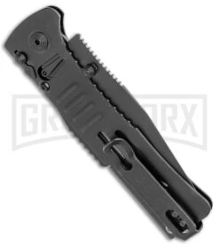 SOG Black SlimJim Black Spring Assisted Knife - Black Plain -Kershaw Store SOG SlimJim Black Assisted Opening Black BHQ 11534 jr side large