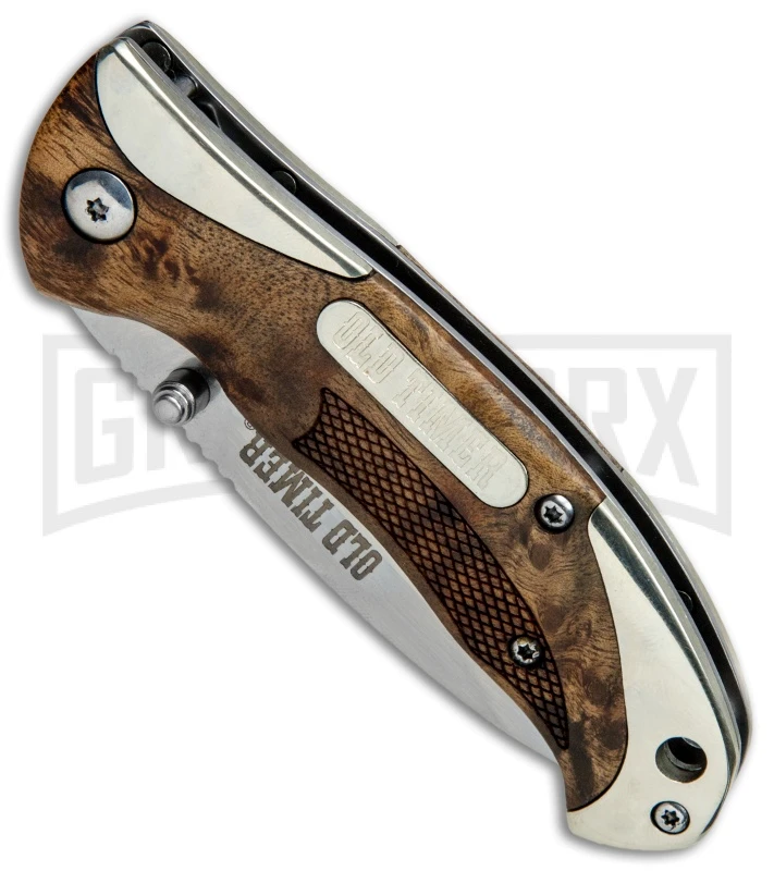Old Timer 1084273 Ironwood Spring Assisted Knife - Satin Plain 4 Old Timer 1084273 Ironwood Spring Assisted Knife - Satin Plain - Image 2