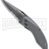 Schrade Gray Mini Landshark Spring Assisted Knife - Gray Serr 2 Schrade Gray Mini Landshark Spring Assisted Knife - Gray Serr -Kershaw Store Schrade Mini Landshark SA Gray Gray SCHA9MS BHQ 62005 jr large