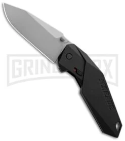 Schrade Black MAGIC Spring Assisted Knife - Bead Blast Plain