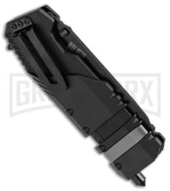 Schrade Rescue Tool MAGIC Spring Assisted Knife - Black Serr 9 Schrade Rescue Tool MAGIC Spring Assisted Knife - Black Serr -Kershaw Store SchradeRescue Tool Black Serr SCHA911B BHQ 21932 jr side open large