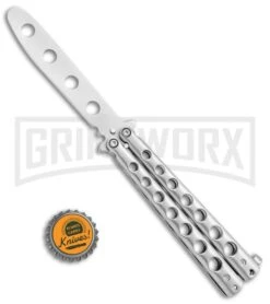 Silver Star Butterfly Stainless Steel Trainer Knife - Satin 9 Silver Star Butterfly Stainless Steel Trainer Knife - Satin -Kershaw Store Silver Star Butterfly SS Trainer Satin YC 306S BP 24335 jr bottlecap large