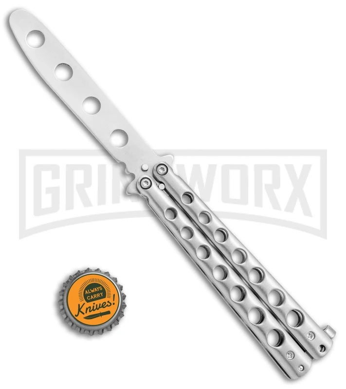 Silver Star Butterfly Stainless Steel Trainer Knife - Satin 6 Silver Star Butterfly Stainless Steel Trainer Knife - Satin - Image 4
