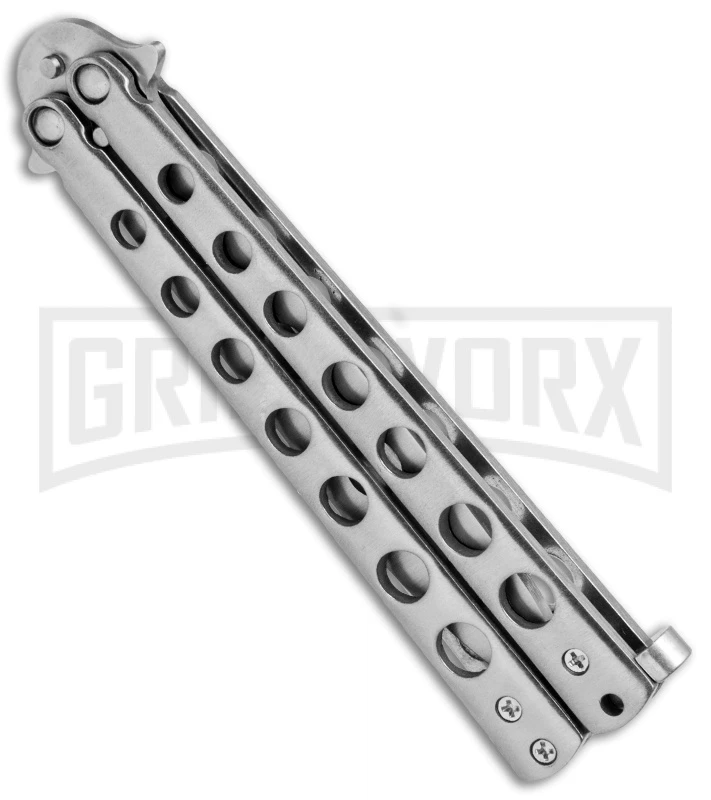 Silver Star Butterfly Stainless Steel Trainer Knife - Satin 4 Silver Star Butterfly Stainless Steel Trainer Knife - Satin - Image 2