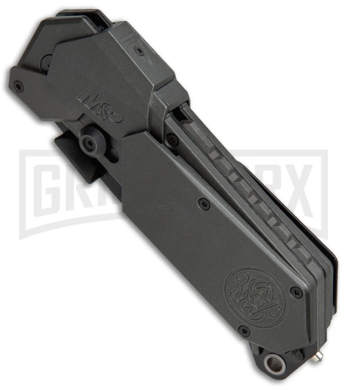 Smith & Wesson M.A.G.I.C. M&P Tanto Gray Spring Assisted Knife - Black Serr 4 Smith & Wesson M.A.G.I.C. M&P Tanto Gray Spring Assisted Knife - Black Serr - Image 2