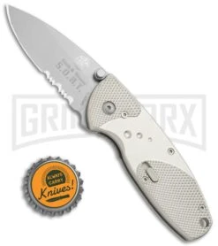 Smith & Wesson Large S.O.R.T. Champagne Spring Assisted Knife - Bead Blast Serr 9 Smith & Wesson Large S.O.R.T. Champagne Spring Assisted Knife - Bead Blast Serr -Kershaw Store Smith Wesson S.O.R.T. Large Champagne BB Serr SWSORTS BHQ 1943 jr bottlecap large