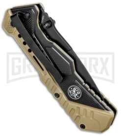 Smith & Wesson 1084302 Black & Tan Spring Assisted Knife - Black Plain -Kershaw Store Smith Wesson SA Black and Tan Black 1084302 BHQ 80708 jr side 1 large