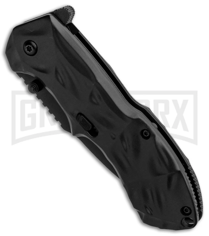 Smith & Wesson Black Ops Black Spring Assisted Knife - Black Serr 4 Smith & Wesson Black Ops Black Spring Assisted Knife - Black Serr - Image 2