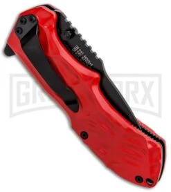 Smith & Wesson Black Ops Red Spring Assisted Knife - Black Plain 8 Smith & Wesson Black Ops Red Spring Assisted Knife - Black Plain -Kershaw Store Smith and Wesson Black Ops LL Red Black SWBLOP3RB BHQ 85066 jr side large