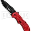 Smith & Wesson Black Ops Red Spring Assisted Knife - Black Serr -Kershaw Store Smith and Wesson Black Ops LL Red Black Serr SWBLOP3RBS BHQ 85067 jr large