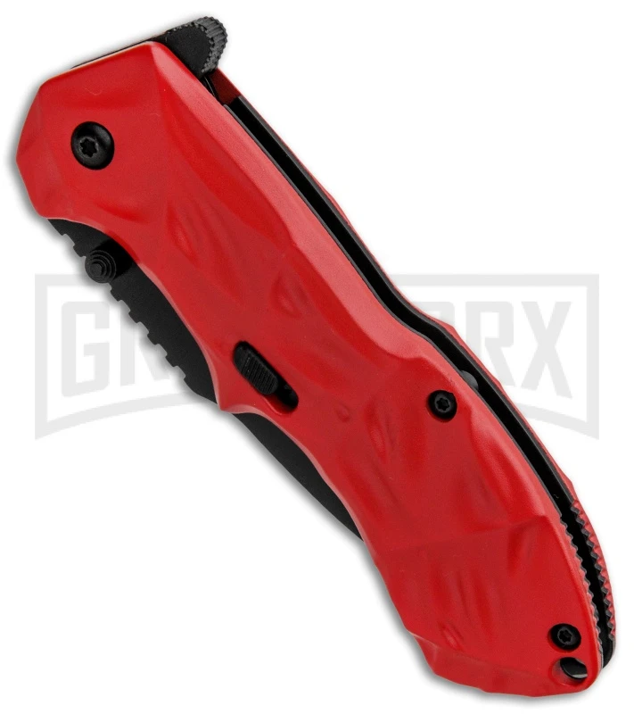 Smith & Wesson Black Ops Red Spring Assisted Knife - Black Serr 4 Smith & Wesson Black Ops Red Spring Assisted Knife - Black Serr - Image 2