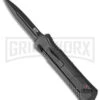 M&P Spring Assisted Gray OTF Spear Point Knife - Black Plain