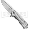 Snake Eye Sleeker Silver Spring Assisted Knife - Satin Plain -Kershaw Store Snake Eye Sleeker Silver SA Satin SE 0457CH S GX 32116 jr large