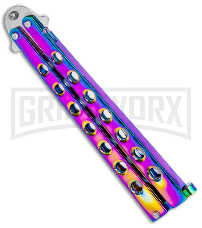 Spectrum Balisong Butterfly Knife (4.25"Satin) 5 Spectrum Balisong Butterfly Knife (4.25"Satin) - Image 3