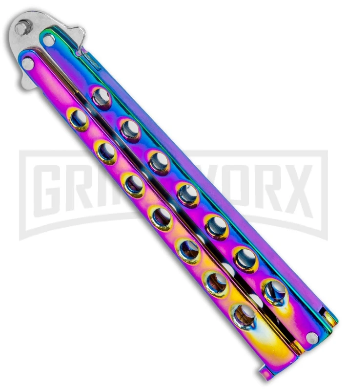 Spectrum Balisong Butterfly Knife (4.25"Satin) 4 Spectrum Balisong Butterfly Knife (4.25"Satin) - Image 2