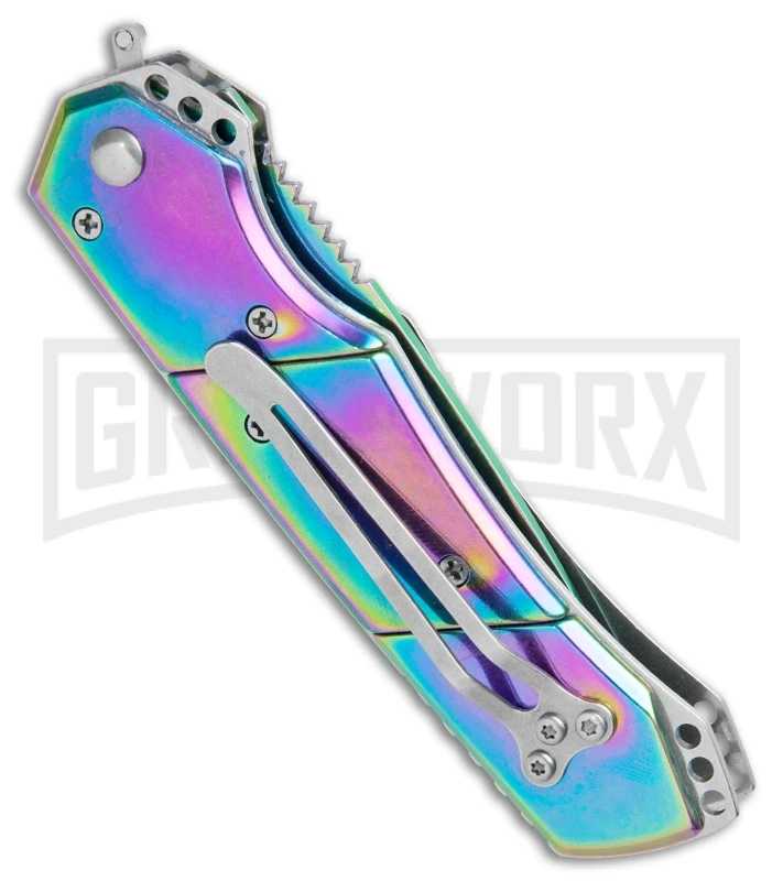 Super Knife Croc Automatic Knife Stainless Rainbow Spectrum (3.5 Spectrum) Serr 5 Super Knife Croc Automatic Knife Stainless Rainbow Spectrum (3.5 Spectrum) Serr - Image 3