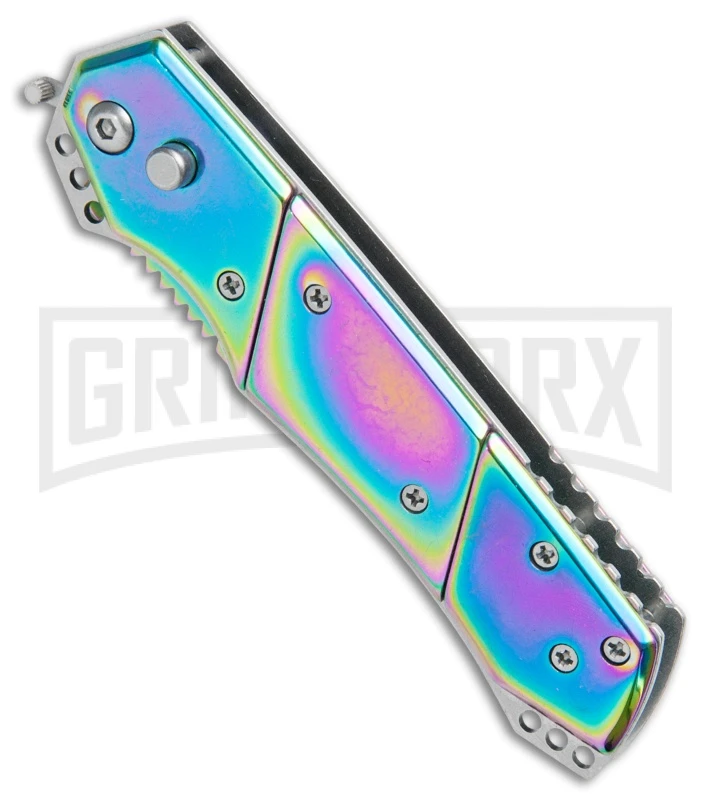 Super Knife Croc Automatic Knife Stainless Rainbow Spectrum (3.5 Spectrum) Serr 4 Super Knife Croc Automatic Knife Stainless Rainbow Spectrum (3.5 Spectrum) Serr - Image 2