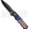 Super Knife Dingo Black God Bless America Automatic Knife - Black Serr 2 Super Knife Dingo Black God Bless America Automatic Knife - Black Serr -Kershaw Store Super Knife Dingo Black God Bless America Auto Black Serr GX 35765 jr large