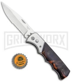 Super Knife Dingo Brown Marble Acrylic Automatic Knife - Satin Serr 9 Super Knife Dingo Brown Marble Acrylic Automatic Knife - Satin Serr -Kershaw Store Super Knife Dingo Brown Marble Acrylic Auto Satin Serr GA623SLMBRN GX 33497 jr bottlecap large