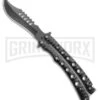 Swift Black Persian Balisong Coated Butterfly Knife - Black