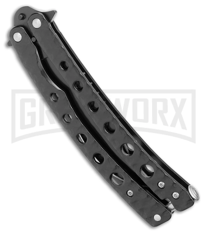 Swift Black Persian Balisong Coated Butterfly Knife - Black 4 Swift Black Persian Balisong Coated Butterfly Knife - Black - Image 2