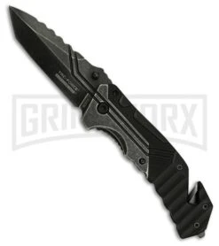 Tac-Force Evolution Recapture Black G-10 Spring Assisted Knife - Black Stonewash