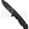Tac-Force Evolution Tomcat Black Spring Assisted Knife - Black Stonewash Plain -Kershaw Store Tac Force Evolution Tomcat Black black sw plain BHQ 77086 er large