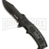 Tac-Force Evolution Undertaker Black Spring Assisted Knife - Black Serr -Kershaw Store Tac Force Evolution Undertaker black blakc serr BHQ 77087 er large