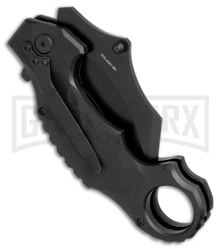 Tac-Force Karambit Black G-10 Spring Assisted Knife - Black Plain 5 Tac-Force Karambit Black G-10 Spring Assisted Knife - Black Plain - Image 3