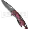 Tac-Force Speedster Roseate Pink Spring Assisted Knife - Black Serr -Kershaw Store Tac Force Speedster Roseate SA Pink Black BP 22228 jr large