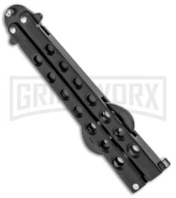 Black Bartender "Bottle-Fly" Butterfly Knife Bottle Opener -Kershaw Store The Bartender Bottle Fly Bottle Opener Black BHQ 8089 jr side large