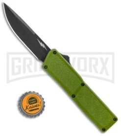 Thunder Green D/A OTF Automatic Knife - Black Plain -Kershaw Store Thunder Green DA OTF Auto Black GX 34280 jr bottlecap large