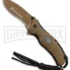 USMC Reaper Desert Tan Rubber Spring Assisted Knife - Brown Serr 1 USMC Reaper Desert Tan Rubber Spring Assisted Knife - Brown Serr -Kershaw Store USMC Reaper Desert Tan Rubber brown serr BHQ 64221 er large