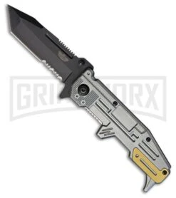 UZI Echo Replica II Gray Spring Assisted Knife - Black Serr