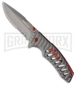 United Cutlery Rampage Resonance Spring Assisted Knife - Gray Serrated