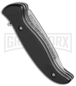 Zlatoust Ebony Wood Russian Automatic Knife (3.5" Mirror) 9 Zlatoust Ebony Wood Russian Automatic Knife (3.5" Mirror) -Kershaw Store Zlatoust Russian Ebony Wood Mirror BP 19461 jr side large