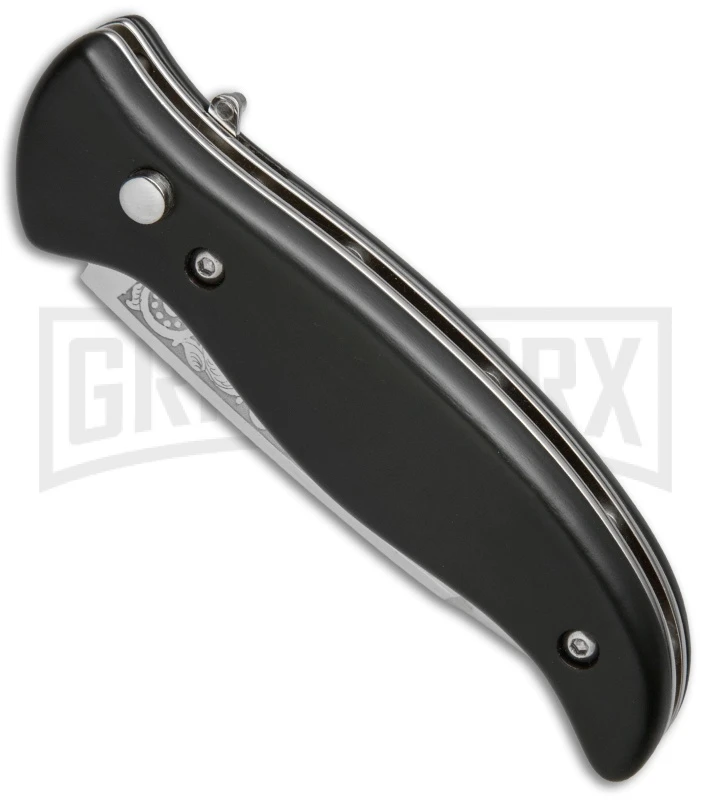 Zlatoust Ebony Wood Russian Automatic Knife (3.5" Mirror) 4 Zlatoust Ebony Wood Russian Automatic Knife (3.5" Mirror) - Image 2