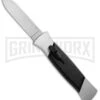 AKC 777 Blackfinger Brushed Aluminum OTF Automatic Knife - Flat Grind Satin -Kershaw Store akc blackfinger brushed alum satl bhq 50801 jr large