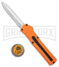 AKC F-20 Orange D/A OTF Dagger Automatic Knife - Satin Plain 9 AKC F-20 Orange D/A OTF Dagger Automatic Knife - Satin Plain -Kershaw Store akc f 20 da otf auto black Orange aluminum Satin dagger BHQ 177350 jr bottlecap large