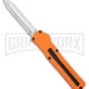 AKC F-20 Orange D/A OTF Dagger Automatic Knife - Satin Plain -Kershaw Store akc f 20 da otf auto black Orange aluminum Satin dagger BHQ 177350 jr large